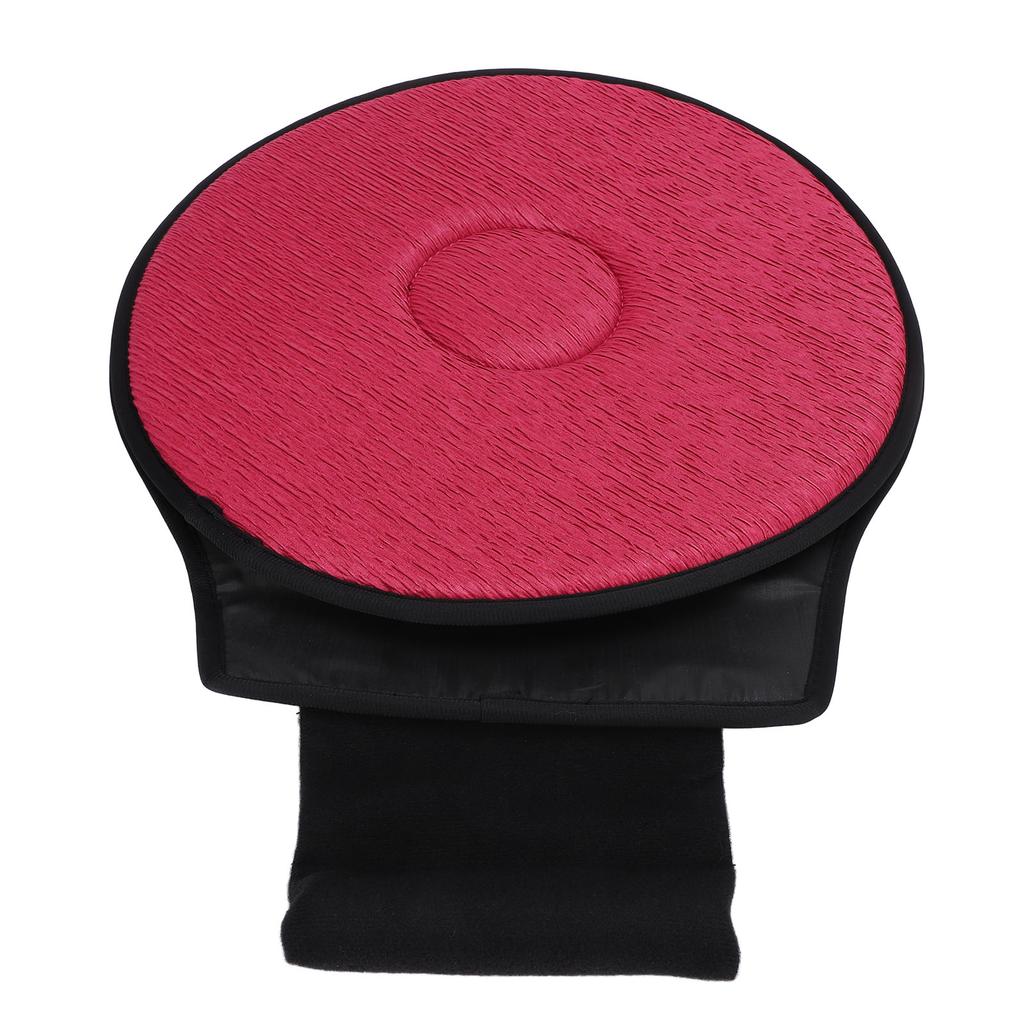 360 Degree Swivel Cushion Portable Memory Foam Rotating Vehicle Cushion for Elderly Office Camping Wine Red