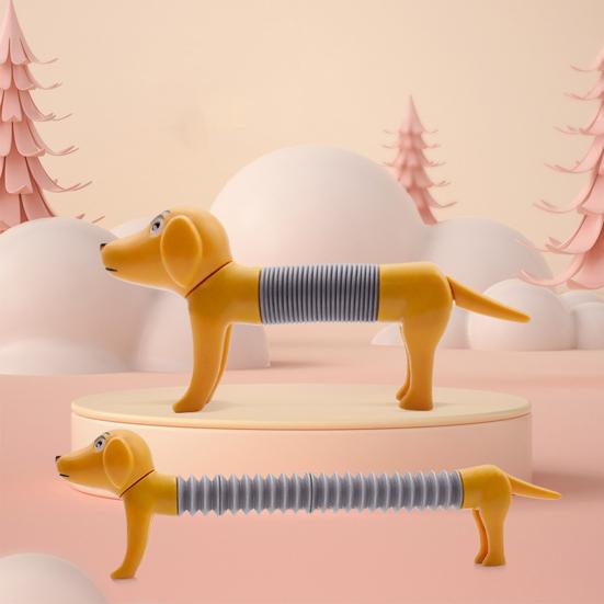 Retractable Toy Various Shapes Stretchable Head Tail 360-degree Twisting Dachshund Dog Fidget Toy