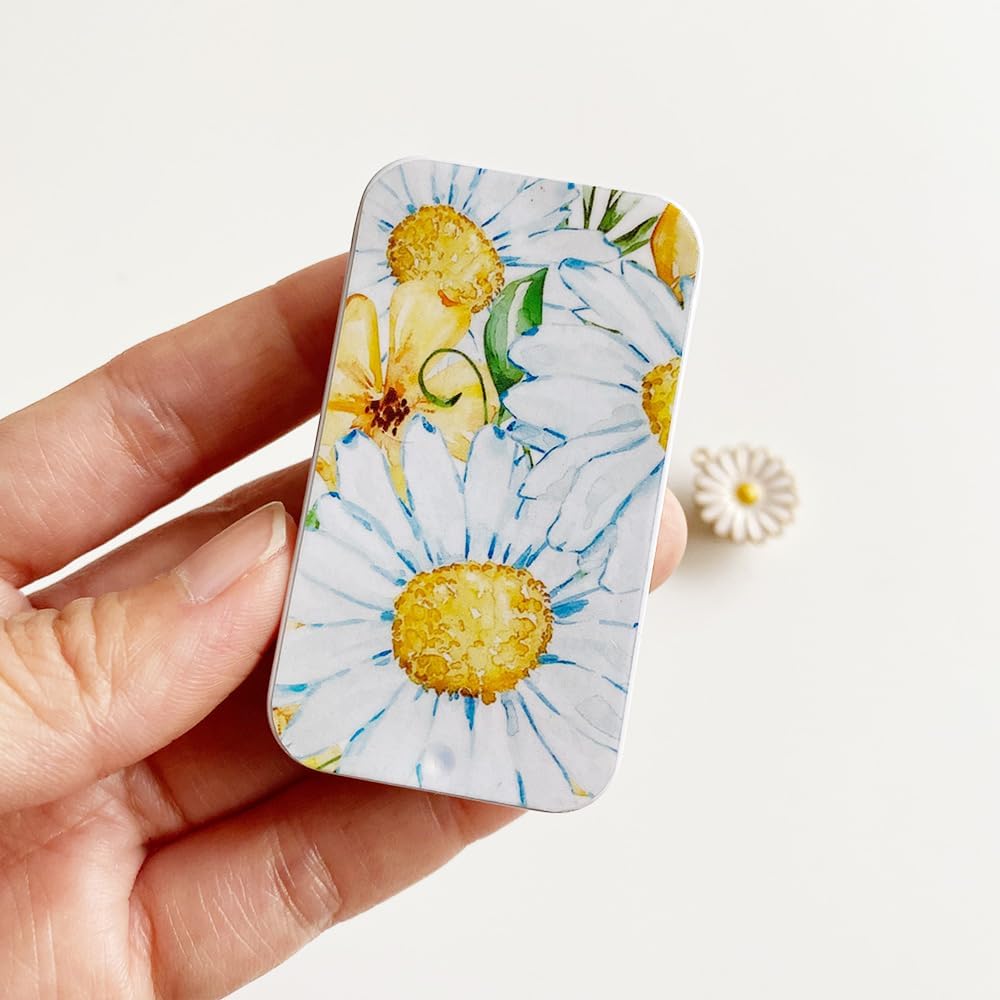 Dasiy Magnetic Needle Case Sewing Storage Box and Floral Needle Minder for Cross Stitch Embroidery Needlepoint Accessories