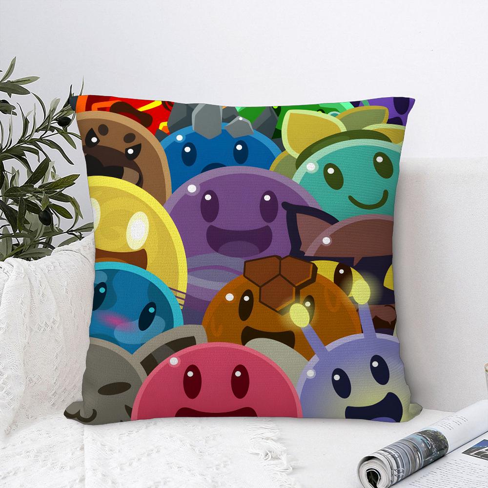 Чехол для подушки игры S-Slime R-Ranchers, Плюшевая ткань, Мягкий чехол для подушки, Двусторонний принт, Чехол для диванной подушки, Чехол для декоративной подушки