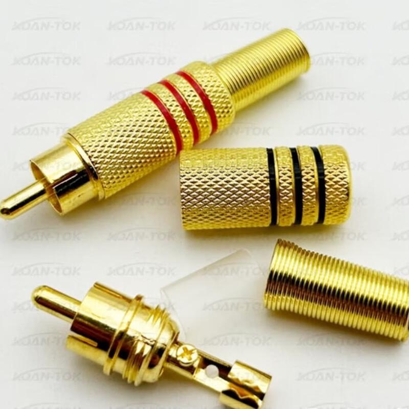 LISCN Gold-Plated RCA Audio Video Connector