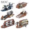 Sci-Fi Movie Series Transport Vehicle Building Blocks Interstellar DIY Battle Droids Carrier Cart Model Bricks Toys For Children
