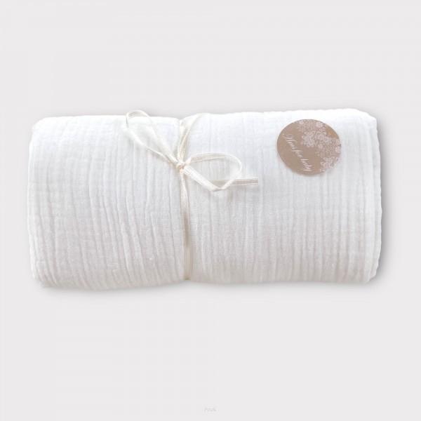 Muslin fitted sheet for crib 100*50 (cream)