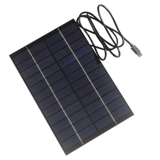 4.2W 12V Solar Panel High-Efficiency PET Lamination Type-C Output 20.5% Conversion Rate Solar Panel for Outdoor Security Cameras