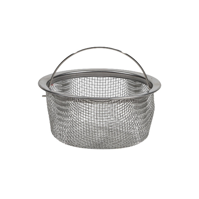 Thickened Kitchen Sink Strainer Basket with Handle Practical Pool Base Universal Vegetable Residue Filter Drainer