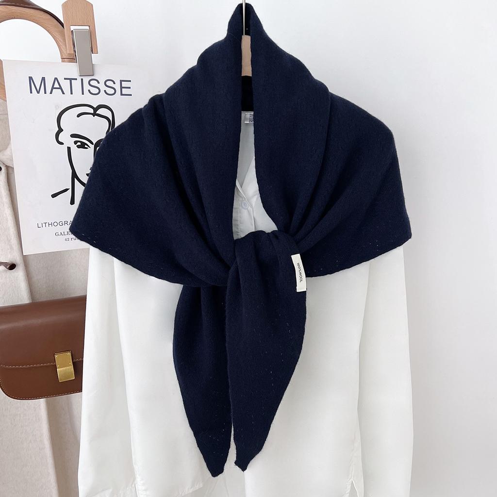 100% Шерсть Мода Большой Размер Женские Шали Треугольный Шарф Зимняя Накидка Утолщенная Теплая Шейная Косынка Роскошные Обмотки Буфанда