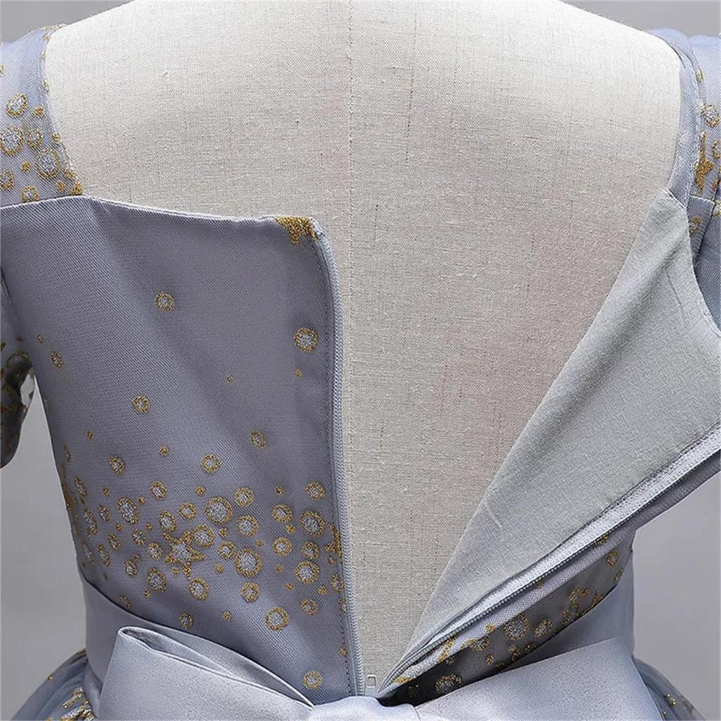 4-13 Year Old Elegant Girl Party Dress Sequin Embroidered Mesh Gorgeous Ball Evening Dress Formal Cocktail Girl Princess Dress