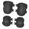 Тактические защитные наколенники и налокотники Профессиональный комплект снаряжения для занятий спортом на открытом воздухе, катания на скейте, строительных работ, круглый черный