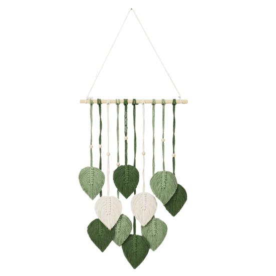 Leaf Macrame Tapestry Bohemian Wall Hanging Ornament Handmade Macrame Home Decoration for