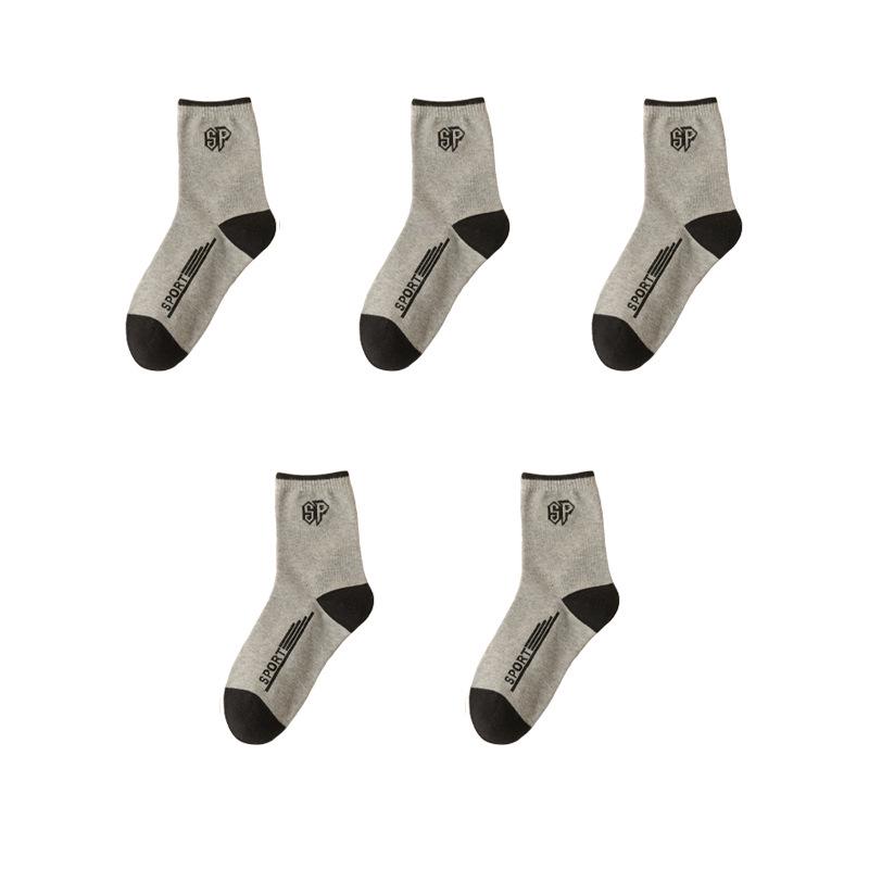 Модные корейские мужские спортивные носки средней длины, впитывающие пот, для осени и зимы