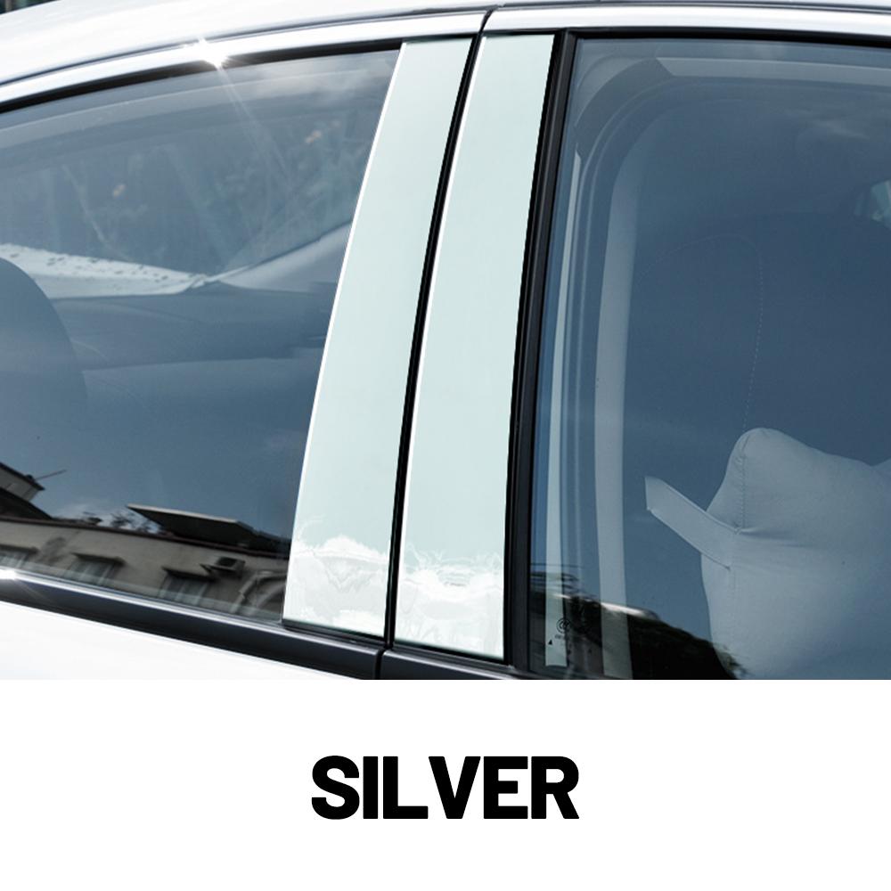 Glossy Black Carbon Fiber Window Door Deal B C Pillar Post Cover Sticker For Hyundai Accent Verna HC 2018-