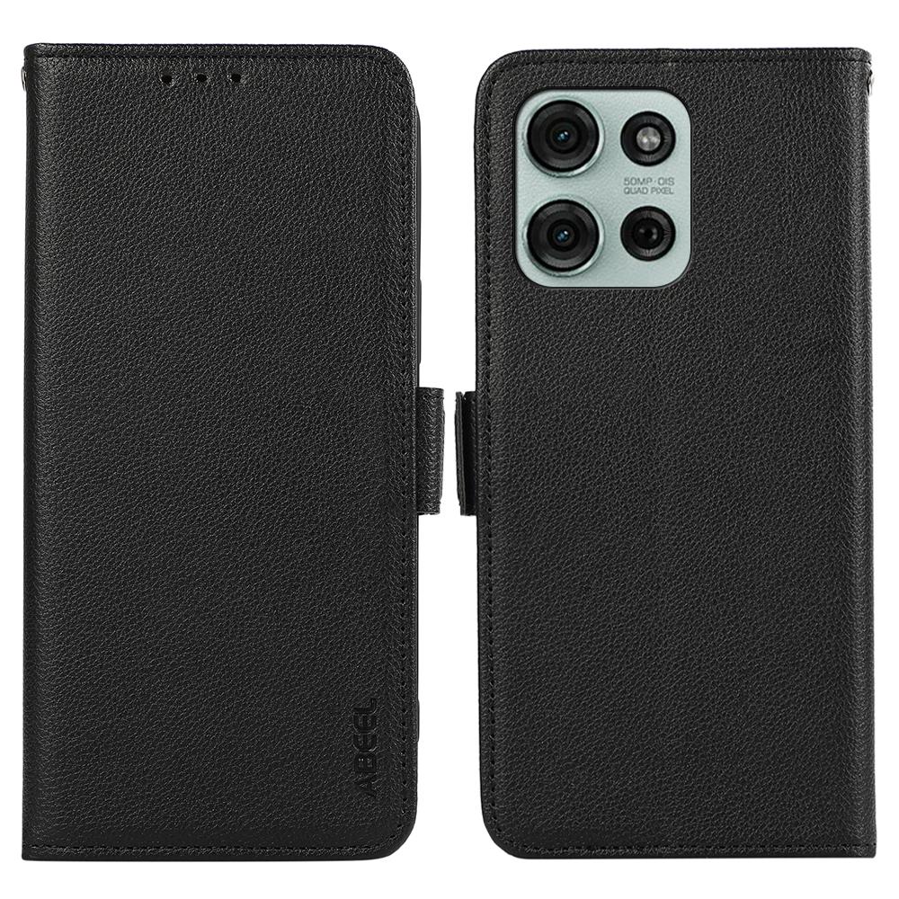 For Motorola Moto G75 5G Case Litchi Texture Leather RFID Blocking Phone Cover