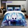 Dark Fantasy Battle Shadows Unite Threepiece Set 1 Duvet Cover 2 Pillowcase Without Core Bedding Set Christmas Birthday Gift