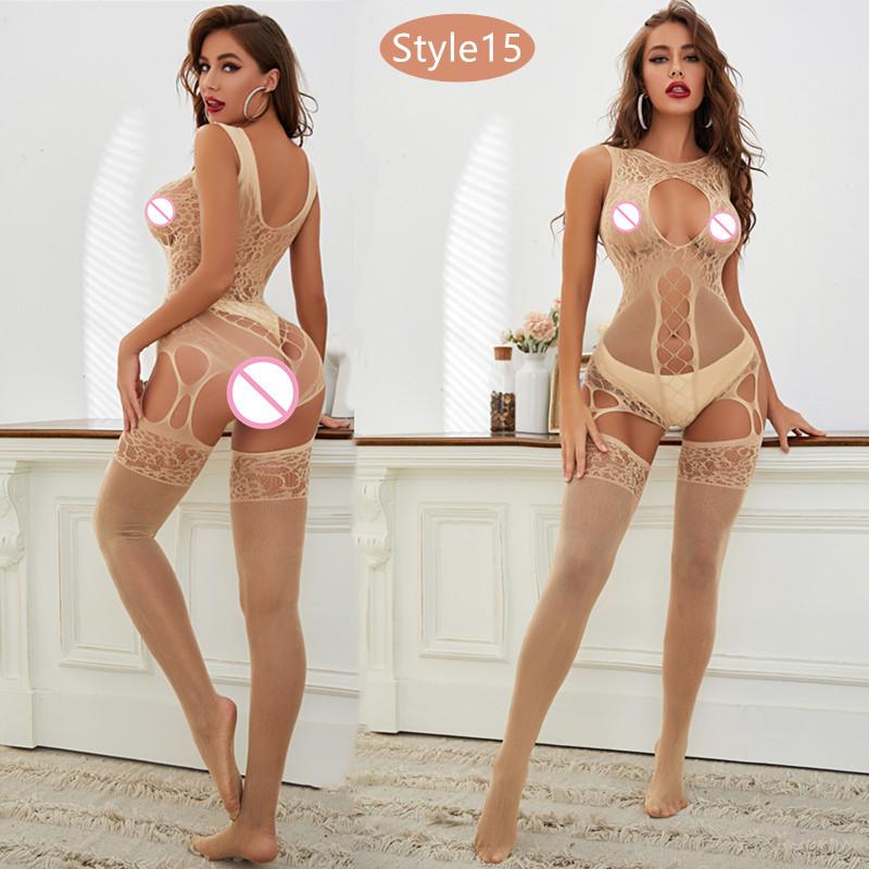 Plus Size Sexy Xxxxl Fishnet Bodysuit Costume Women Bodystocking Lingerie for Woman Underwear Body Suit Open Bra Transparent