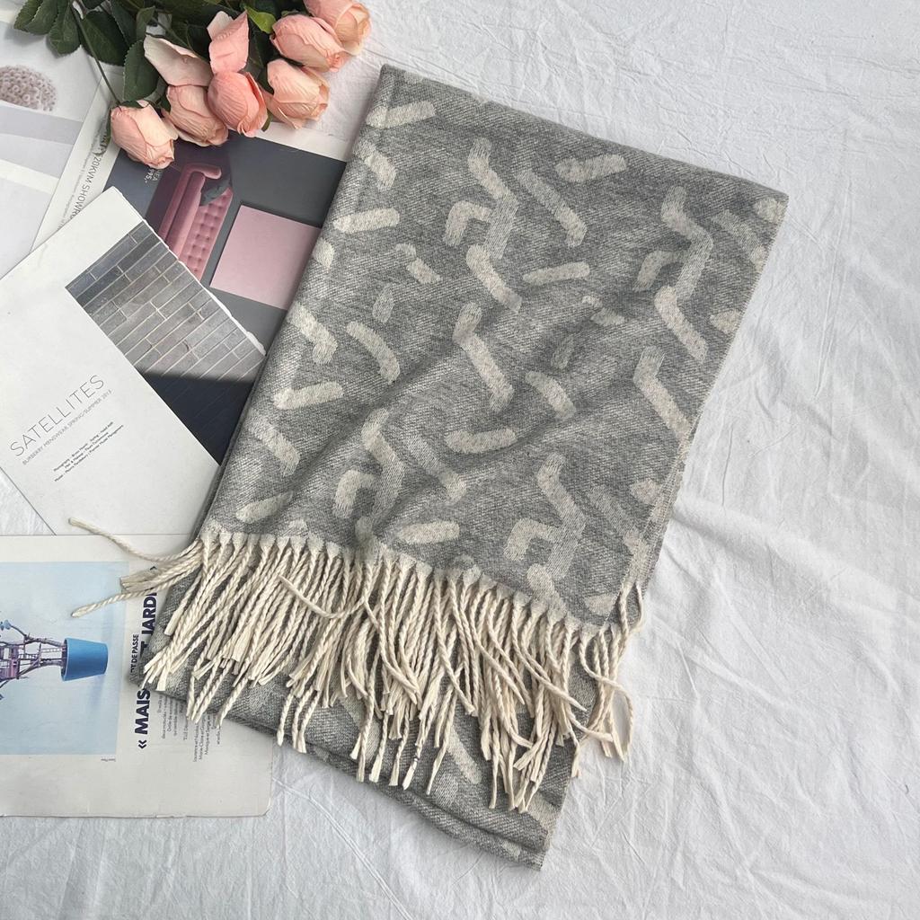 Winter Scarf for Women High End Fashion Houndstooth Shawl Long Tassel Imitation Cashmere Men's Warm Scarf