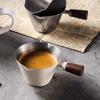 Деревянная ручка Мерная чашка для кофе Нержавеющая сталь Чашка для наливания Мерная дозировочная чашка для эспрессо Молоко