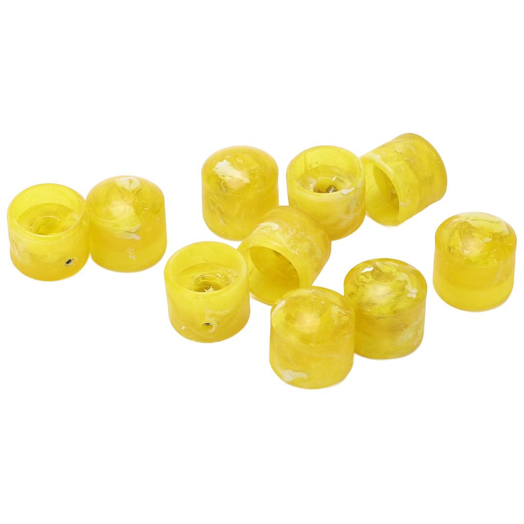 Volume Tone Dome Knobs Plastic Control Electric Guitar Bass Parts Accessories with Hex Wrench GD88 Yellow