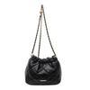 Rhombus Chain Bag Women's 2025 New Fashion Popular Shoulder Armpit Bag Large Capacity Commuter Messenger Bucket Bag