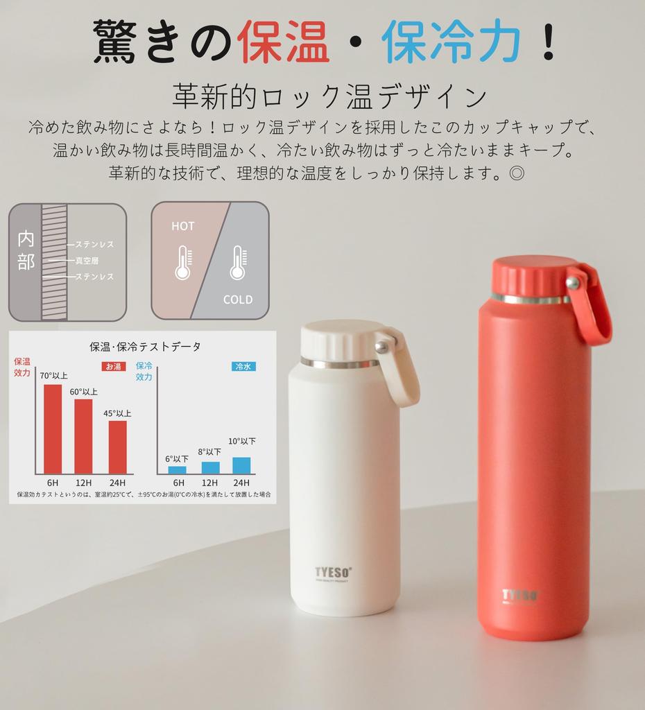 TYESO Water Large Stainless Steel Vacuum Double Wide Super Hot and Cold Mug Sports Direct with 7 Colors Bottle, 710ml, Capacity, Bottle, Insulated,