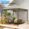 Replacement canopy for pavilion gazebo tent replacement roof garden gazebo polyester 180 g/m² 3 x 3 m grey