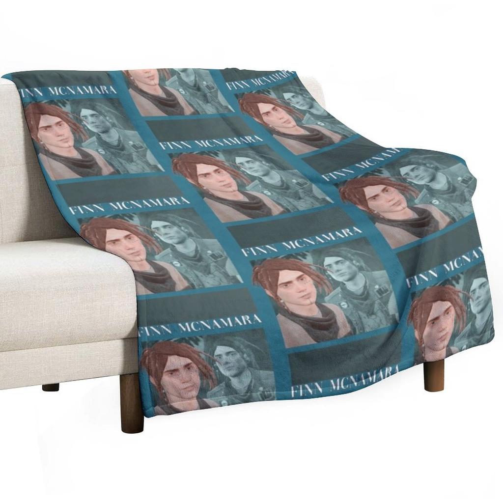 Finn McNamara Vintage Throw Blanket Flannel Comforter Thermals For Travel Soft Plush Plaid Blankets