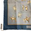 Hermes Шелковый платок-каре 45 см, синий шелк, женский, б/у, Journey to Niger Silk silk Carre 45