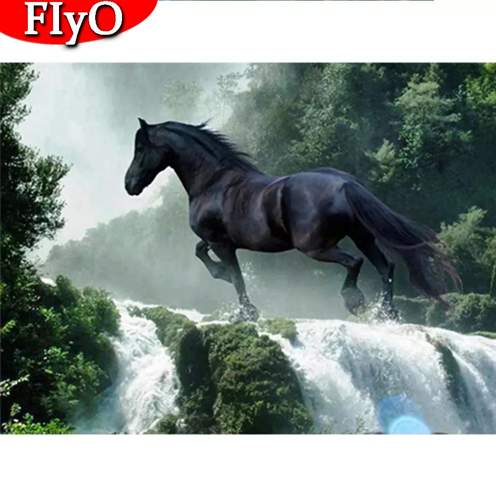 Алмазная вышивка лошадь полная дрель ручная распродажа 3D алмазная живопись водопад картина декор со стразами для дома