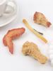 1pc Personality Internet Celebrity Ins Side Clip Simulated Food Play Funny Fried Chicken Leg Hair Ornament Clip