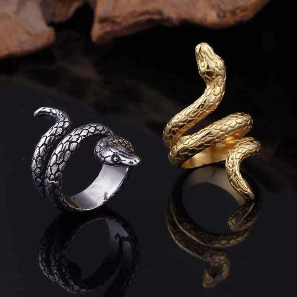 Gothic Snake Ring Adjustable Banquet Jewelry Niche Accessories Light Opening Ring