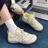 4CM Heightening Mesh Breathable German Training Shoes Women's 2025 New Summer Versatile Casual Sports Board Shoes Soft-soled Single Shoes