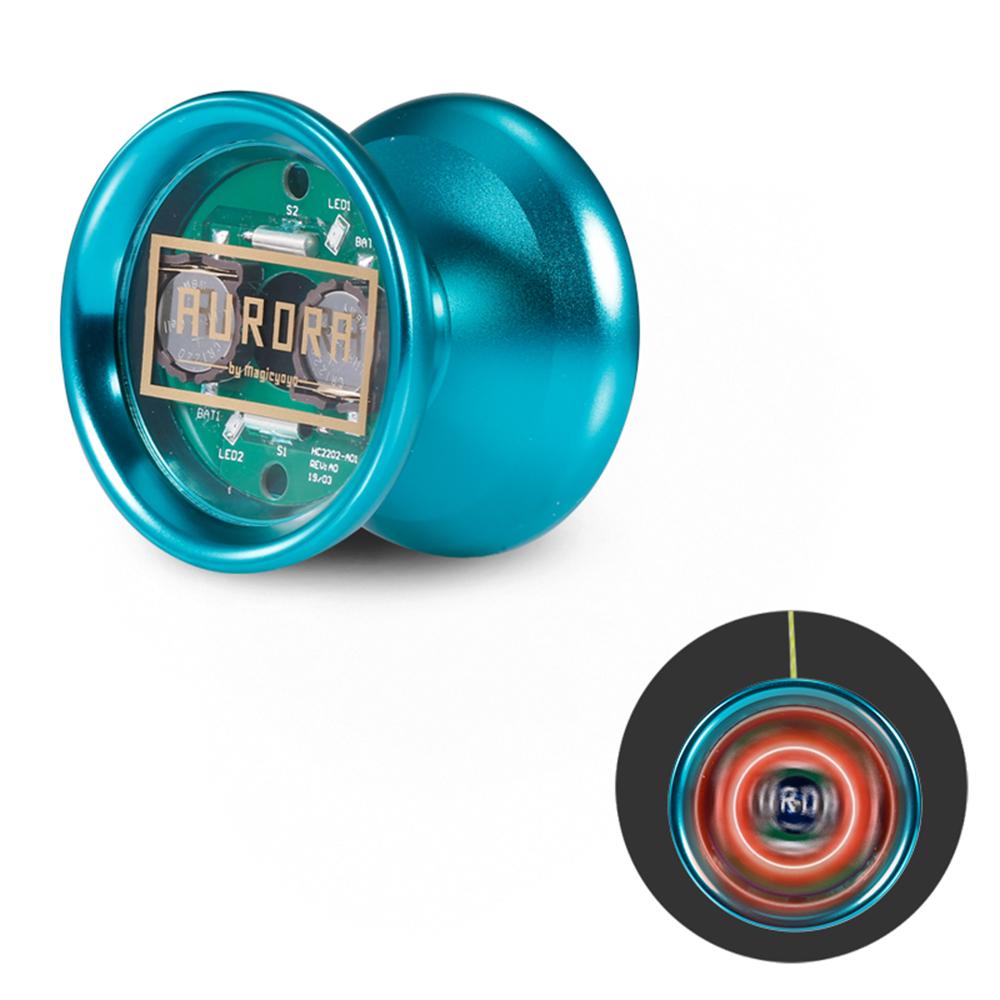 MAGICYOYO Unresponsive YoYo Aluminum Alloy Professional Yoyo Ball with LED Light Cover Remover