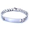 100% Stainless Steel Bracelet 9 Mm 8 Inches Curb Cuban Chain Smooth Bar ID Bracelets for Men WomenFactory Offer