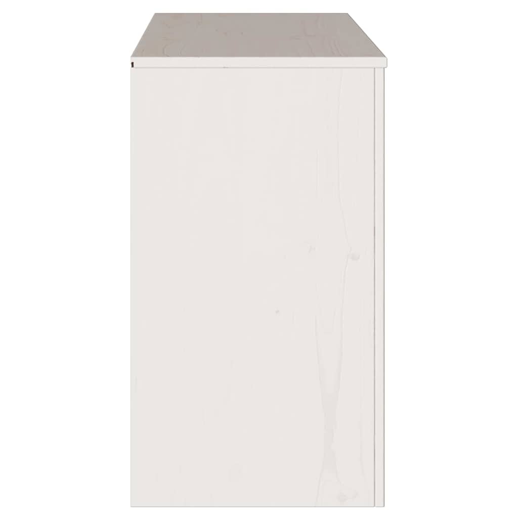 Sideboard Drammen White 114 x 43 x 75.5 cm Solid Pine Wood