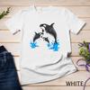 Killer Whale Orca Whale Family Jumps Out Of The Water Unisex T-shirt