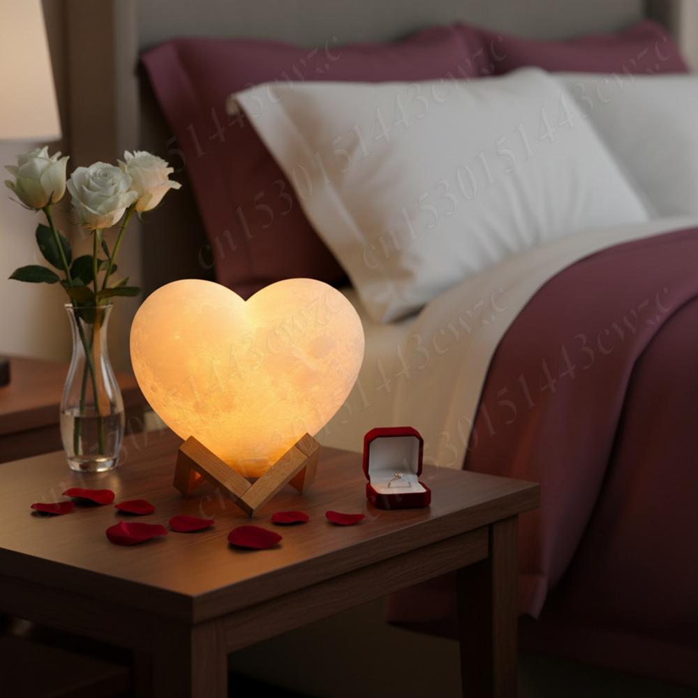 Portable Love Heart Lights 16Colors Adjustable USB Bedside Touch Table Lamp Rechargeable Mini Night Light For Home Bedroom Decor
