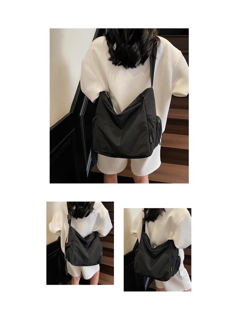 Универсальная сумка-тоут кроссбоди большой вместимости однотонная для ежедневных поездок на работу