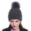 European and American Women's Autumn and Winter Warm Pompom Hat Fashion Casual Knitted Woolenn Beanie