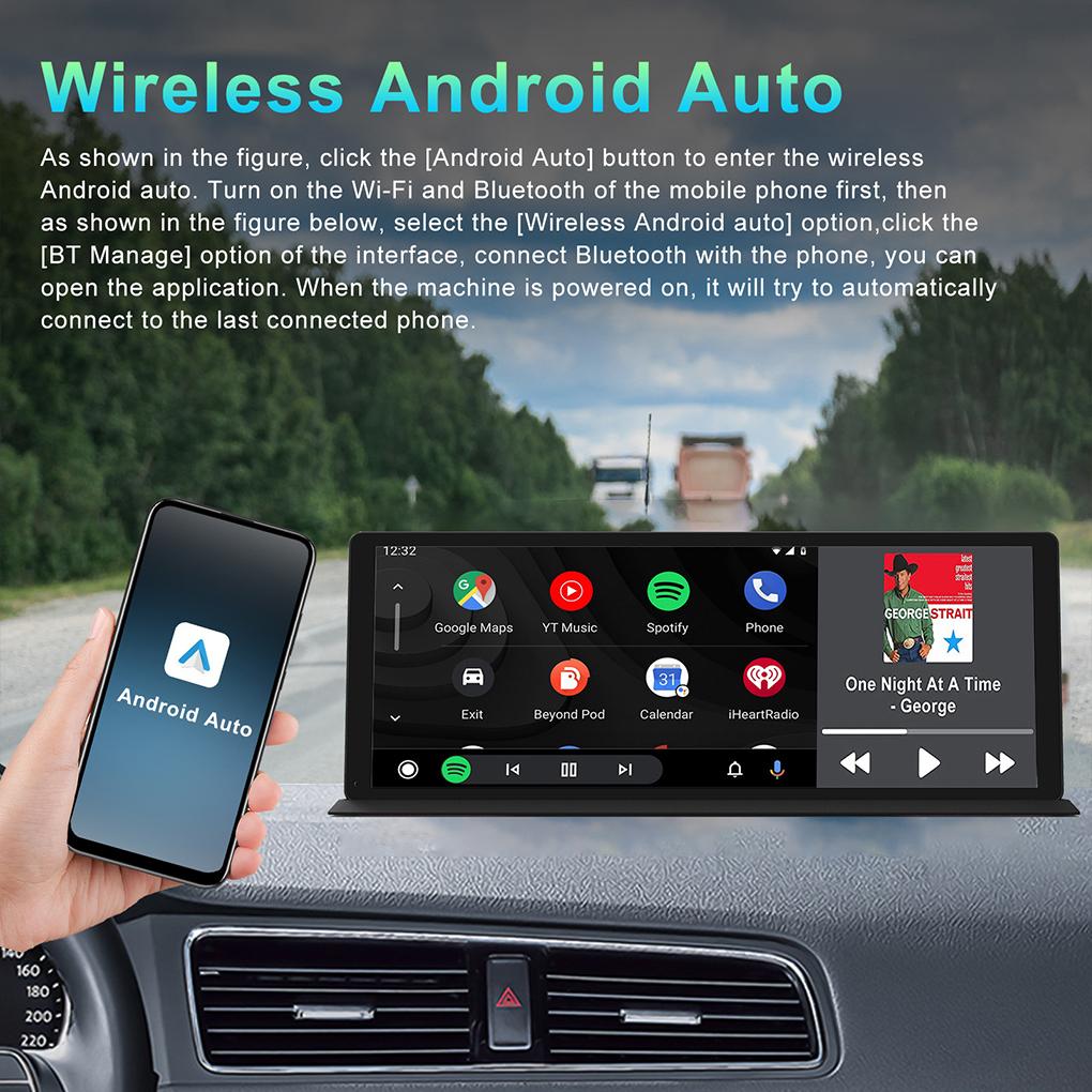 11,3-дюймовый видеорегистратор 4K камера GPS навигация беспроводной Carplay Android AUTO Phone APP Wifi Link приборная панель Bluetooth