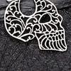 6 Pairs Unisex Halloween Stud Earrings Hollow Out Skull Bee Bat Shape