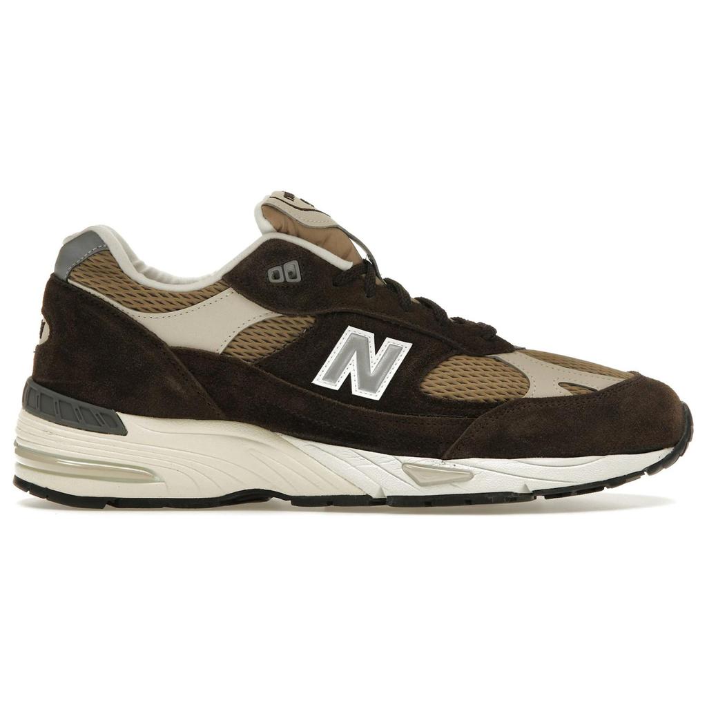 New Balance 991 Made in England Finale Pack — мужские кроссовки Delicioso коричневый, серебристо-норковый, устрично-серый M991BGC