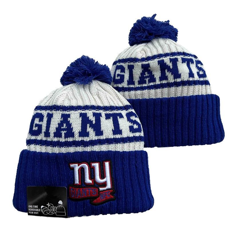 Colorful Pom Knit Beanie Dual-Sided Jacquard Fashion Embroidery Warm Winter Hat Sports Fans
