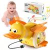 Rechargeable Dancing Duck Toy For Toddlers 18M+ Rotating, Musical Light Up Interactive Learning Kids Toys,Promotes Sensory Development,Birthday Gift