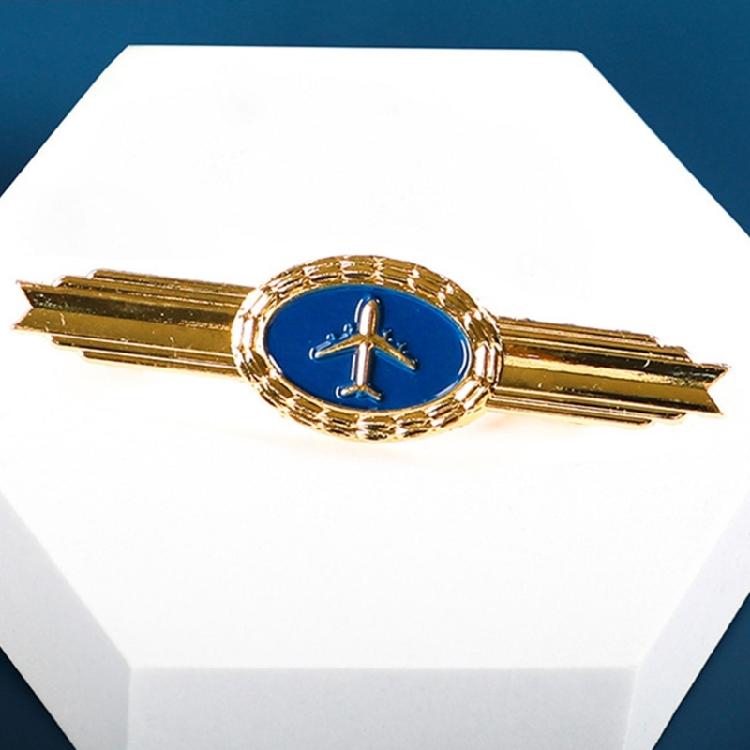 Значок пилота Знак авиационного крыла Нагрудный знак капитана Металлический значок авиакомпании на лацкан Значок крыла летчика