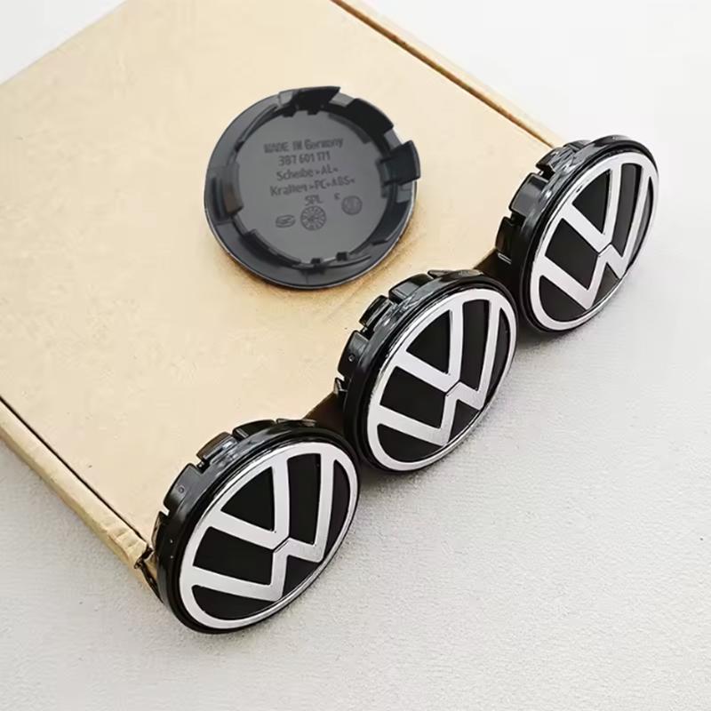 UDXKW1 4pcs 55mm 65mm Car Logo Wheel Center Caps Hubcap Cover For VW Volkswagen Jetta MK5 Golf Passat 3B7601171 Styling Car Accessories