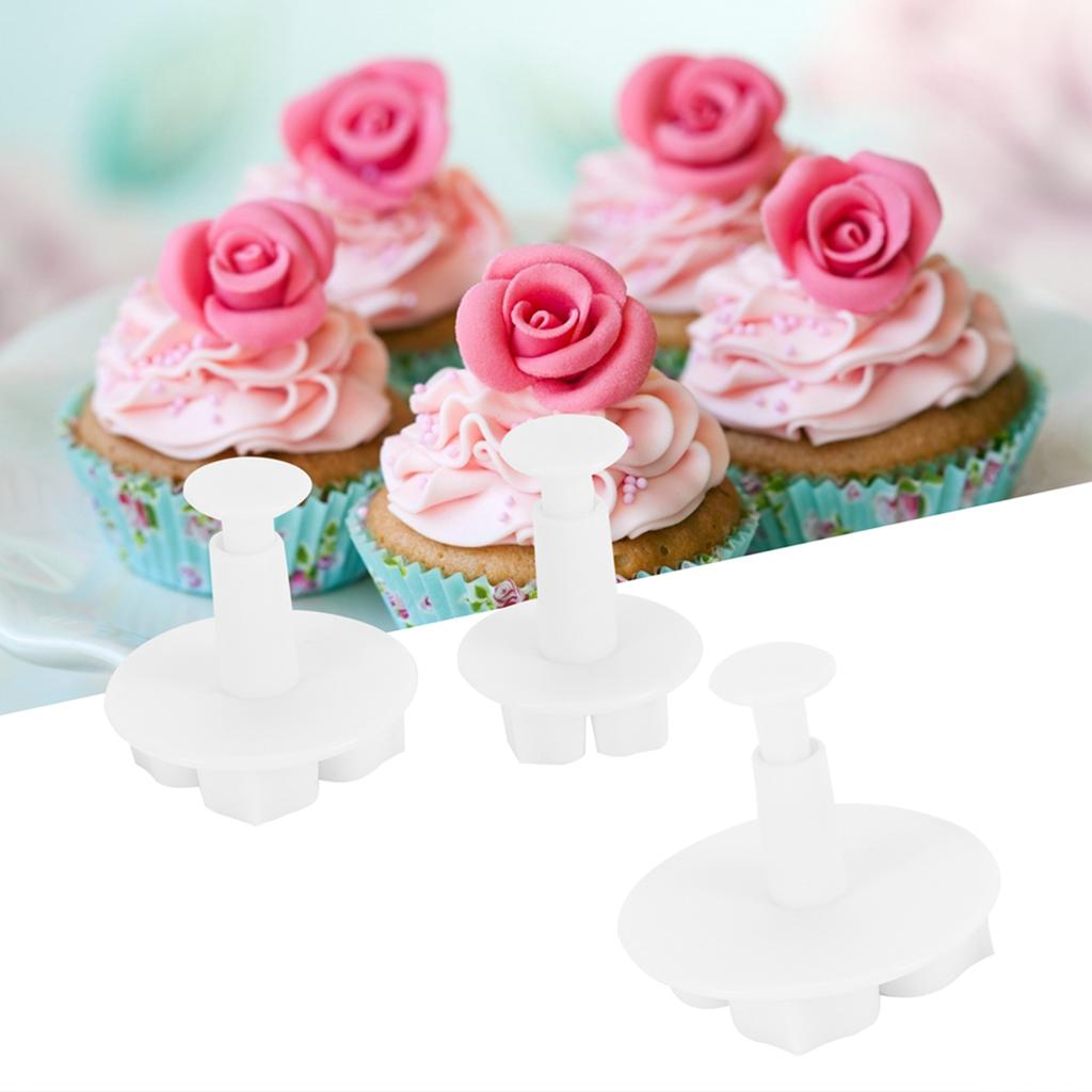 3Pcs Cake Decorating Mold Hydrangea Pattern Biscuits Cutter Spring Mold Baking Pastry Tool