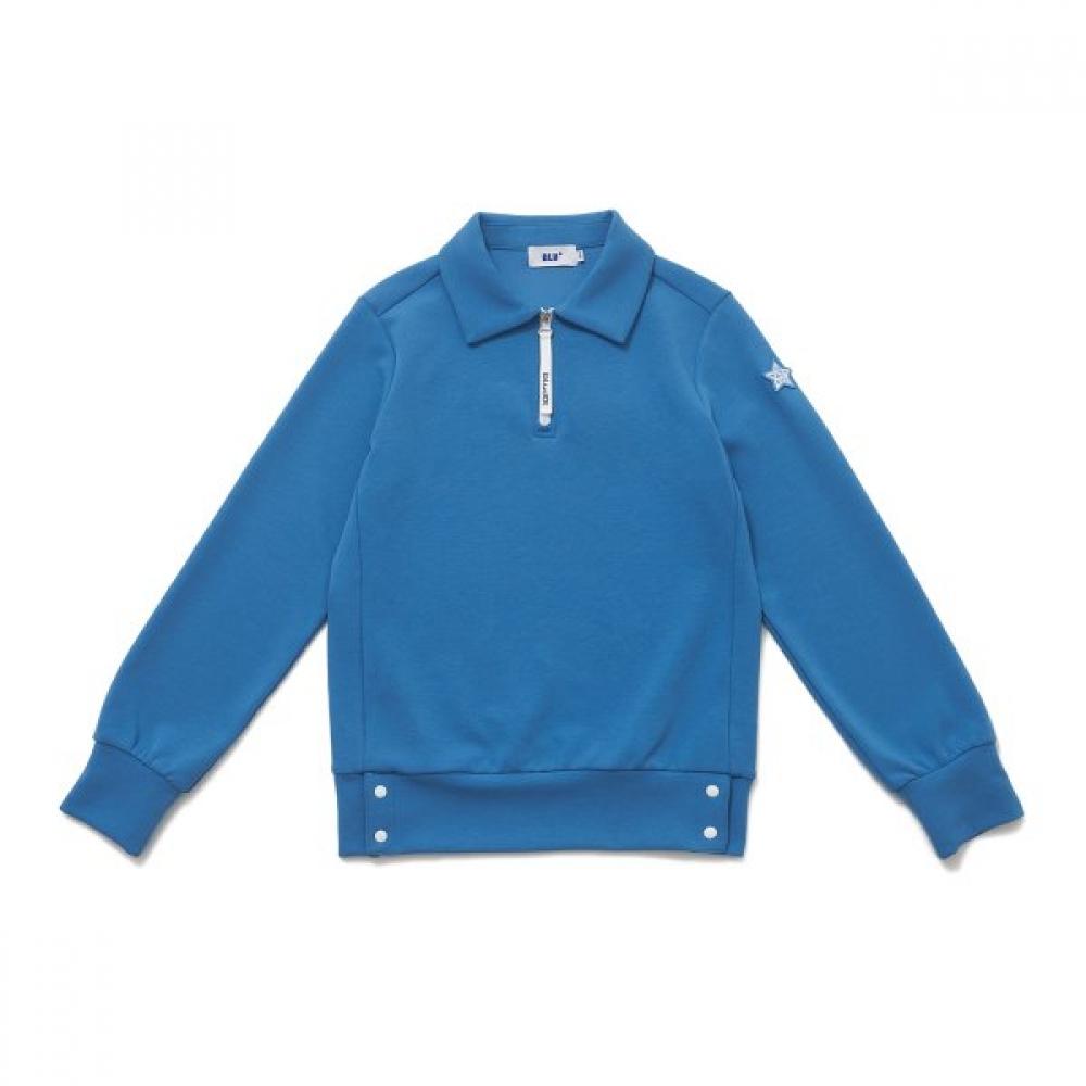 Blu Dot Volume Half Zip Polo Shirt Bl