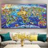 Diy Diamond Painting Crazy World 5D Diamond Embroidery Animal Map Cross Stitch Kits Rhinestone Art Full Drill Mosaic Large X627