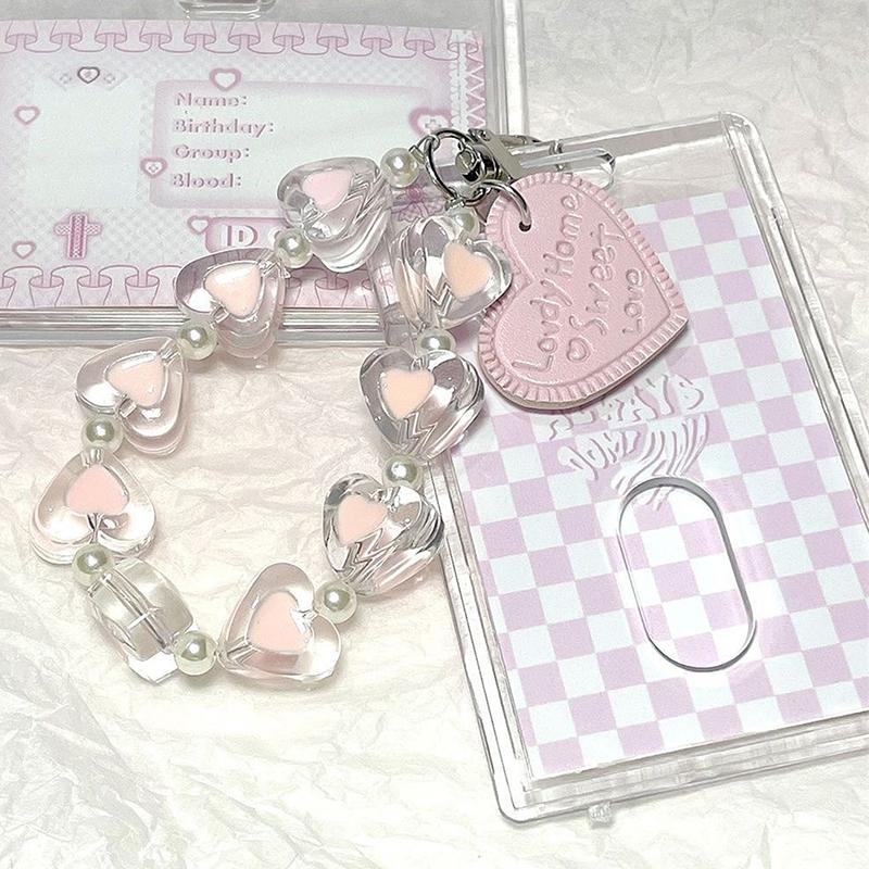 Butterfly Acrylic Card Holder Photocard Holder Credit Id Bank Card Protective Case Keychain Pendant