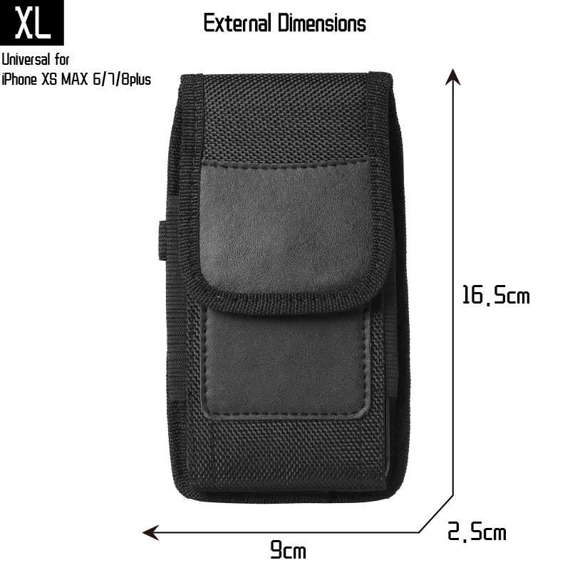 Men Mobile Phone Waist Bag Women Small Nylon Cell Phone Holster Storage Waist Fanny Pack Purse with Belt Loop Bum Bag 4 Size