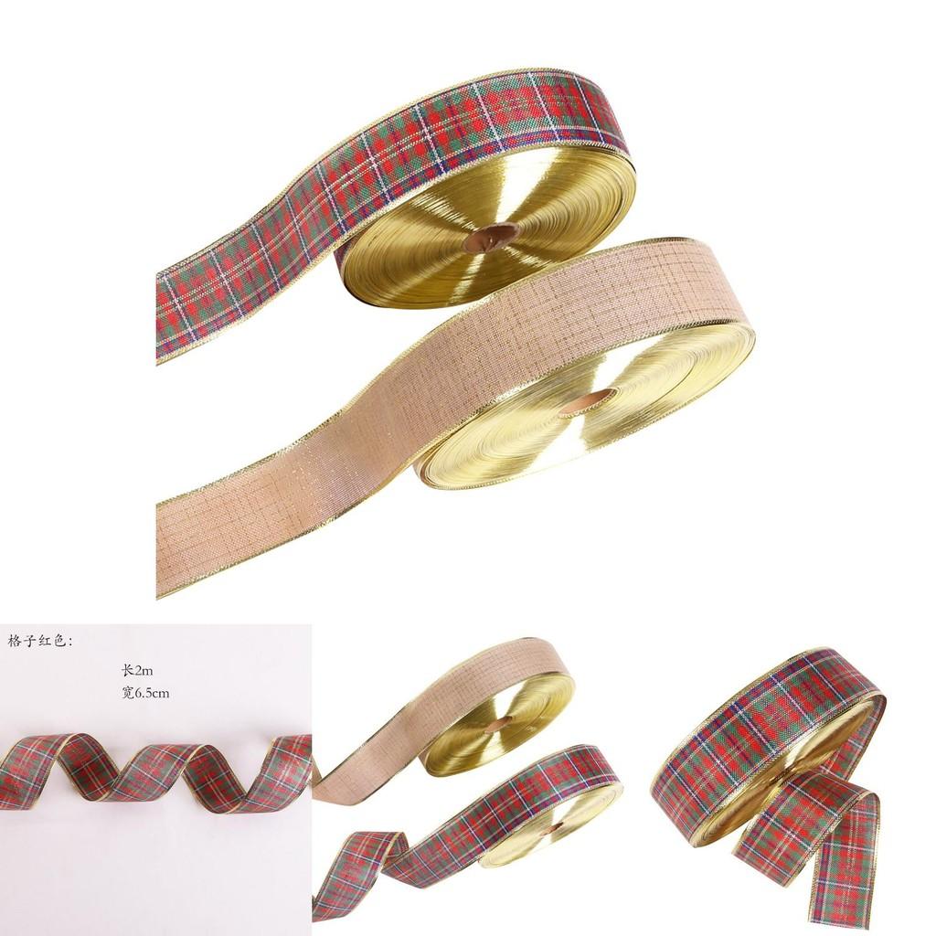 Charming Red And Gold Decorative Ribbon For Christmas Gift Wrapping And Holiday Crafts